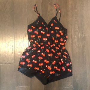 Forever21 PJ cherry Romper